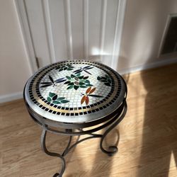 Decorative Mosaic Table 22.5”H x 17.5”D