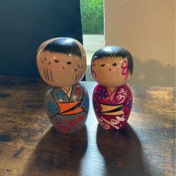 Japanese Kokeshi Dolls 