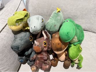 Jurassic World & Toy Story Dinosaur Plush Lot – Rex, Gigantosaurus & More
