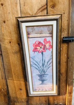 Kirkland's Framed Rojo Botanical Amaryllis Floral Wall Art Decor