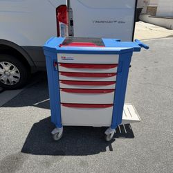 Metro Lifeline Medical Crash Cart 5 Drawers 