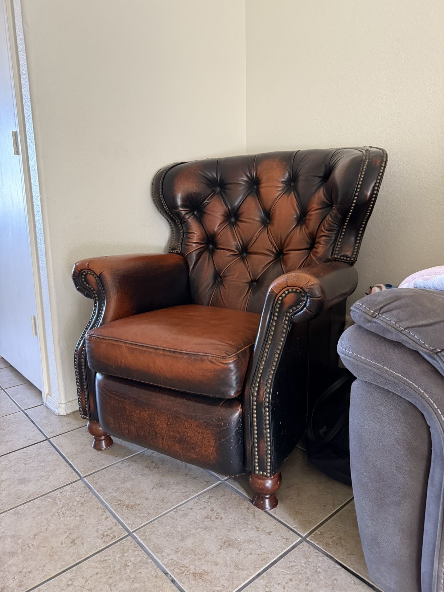 Brown Leather Couch