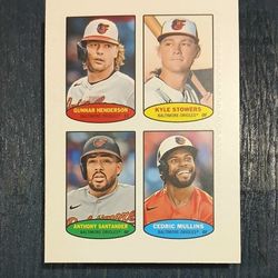 2023 Topps Heritage #74S-5 / 74S-6 / 74S-7 / 74S-8 Baltimore Orioles 1974 Stamps