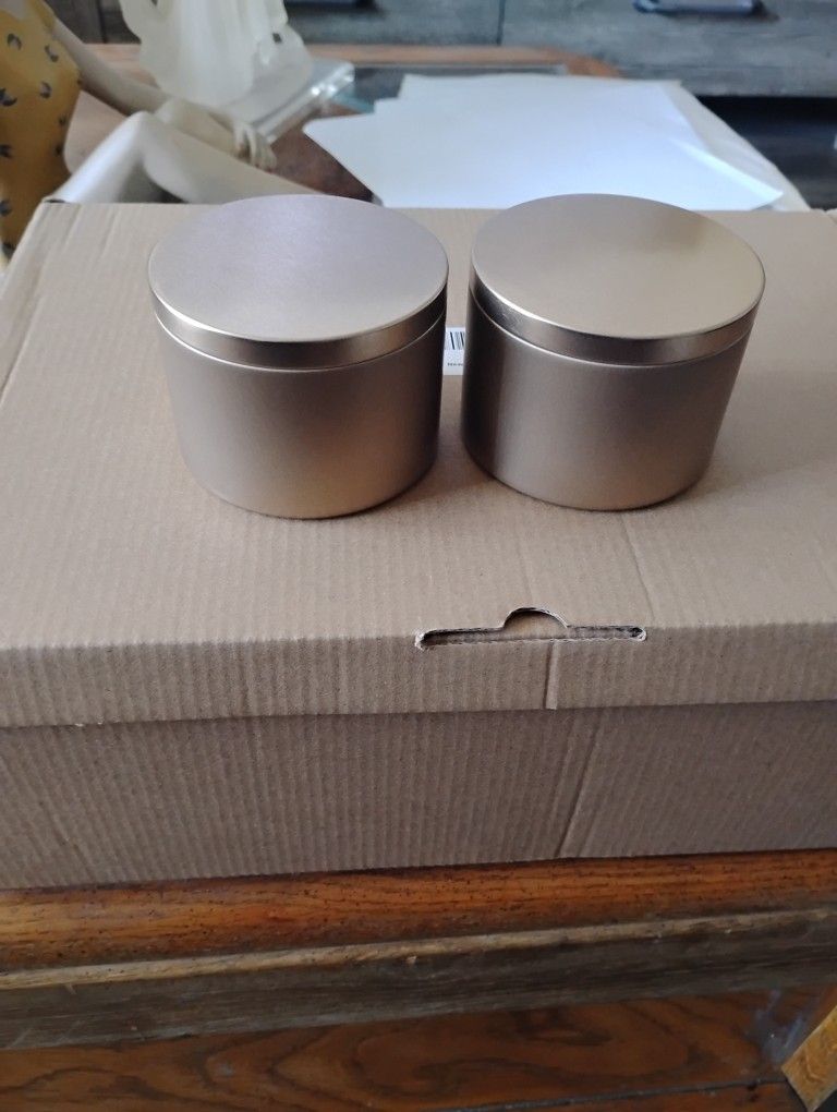 Candle Tins 8 OZ, Set of 12 Premium Matte Full Rose