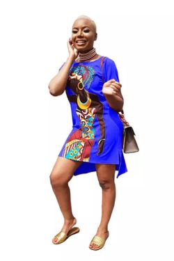 African printed short dresses