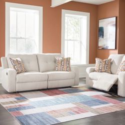 Reclining Sofa & Loveseat - Stone 