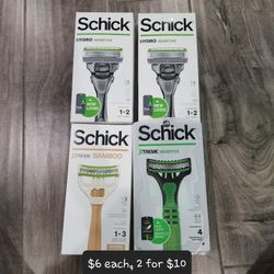 New Schick Men's Razor, Bamboo, Hydro Sensitive