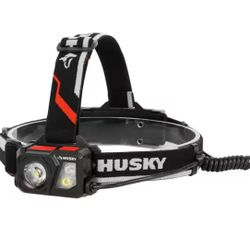 Husky 1000 Lumens Dual Power Compact Rechargeable Headlamp