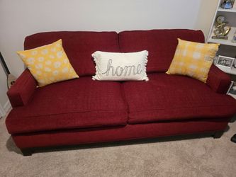 Sofa end love seat burgundy