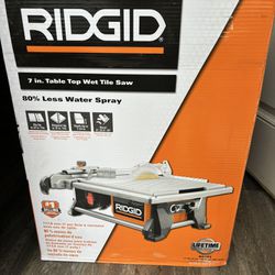 RIGID 7 In. Durable Professional Table Top Wet Tile Saw