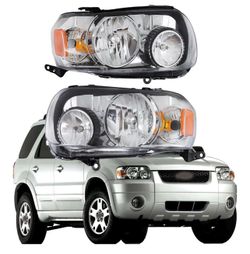 labwork Headlight Assembly Replacement for Escape 2005-2007 Left Driver and Right Passenger Side Halogen Headlamps 7L8Z13008A 7L8Z13008D