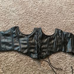 Leather corset