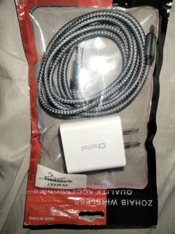 6 feet USB A cord Includes charging port