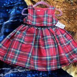 Mia & Mimi 18M Plaid Baby Girl Dress