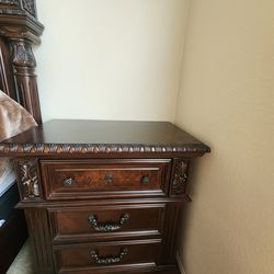 California King Bed Frame + 2 Nightstands