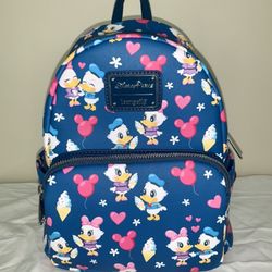 Loungefly Mini Backpack Disney Parks Donald and Daisy