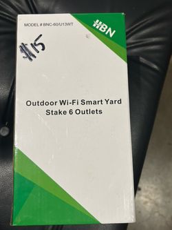 Outdoor Smart WiFi Plug – HBN, 6 Outlets, Waterproof, Timer, 6ft Cord