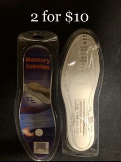 Memory Foam Insoles 🦶 Molds to your foot🦶for Comfort Walking🚶 Cut to fit any shoes Men or Women 2 pairs for $10 or Or $6 a pair