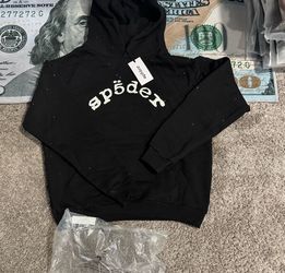 M Black rhinestones spider hoodie