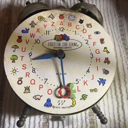 Vintage Fruit Of The Loom Advertising Clock