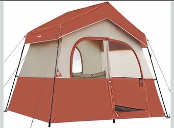 6 Person Camping Tent - Portable Family Cabin Tent for Camp, Windproof Fabric Camp Tent Outdoor for Hiking, Backpacking, Traveling