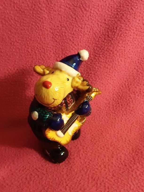 Reindeer Playing Guitar Trinket Box
