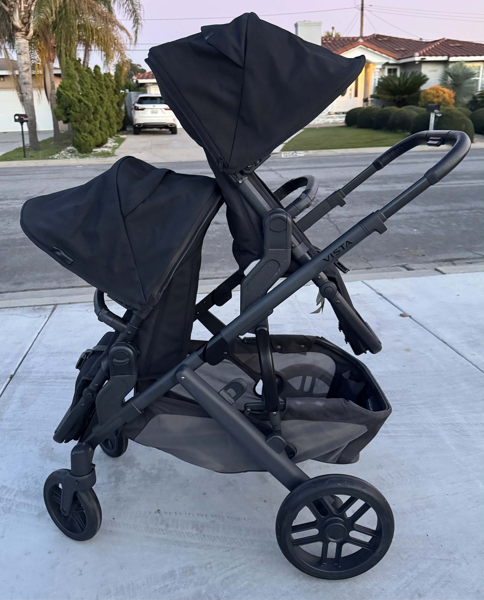 Uppababy Vista V2 Black Double Stroller 