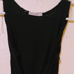 Ladies Large Heart Hips Sleeveless Black Romper 