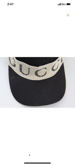 Gucci Black Logo Tape Baseball Cap
