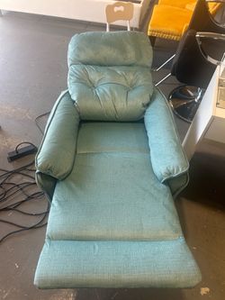 Teal Fabric Recliner Chair