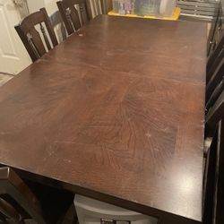Free Dining Table  With 6 Chairs
