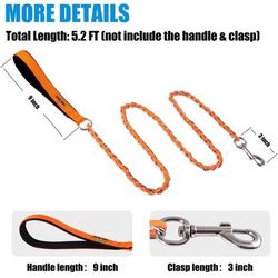 Chewproof metal leash for medium and large dog’s