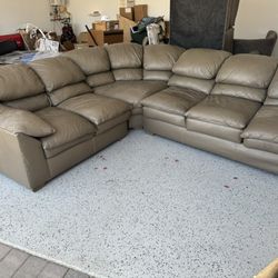 Premium Leather Sectional Couch