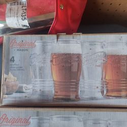 8 Mason pilsner glasses new