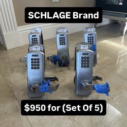 Heavy Duty Stainless Steel Lockset With Keypad (Set Of 5)