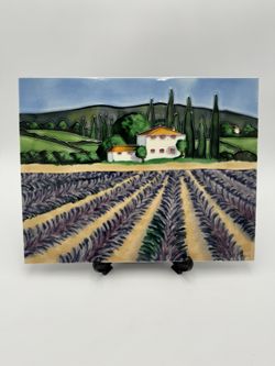 David Short Ceramic Wall Art ~11” X 14”Lavender In Provence