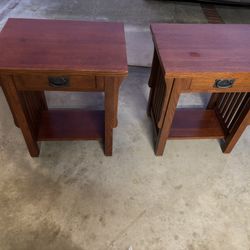 Pair of Solid Wood Tables  18 X 24 X 26 Inches for $50 .