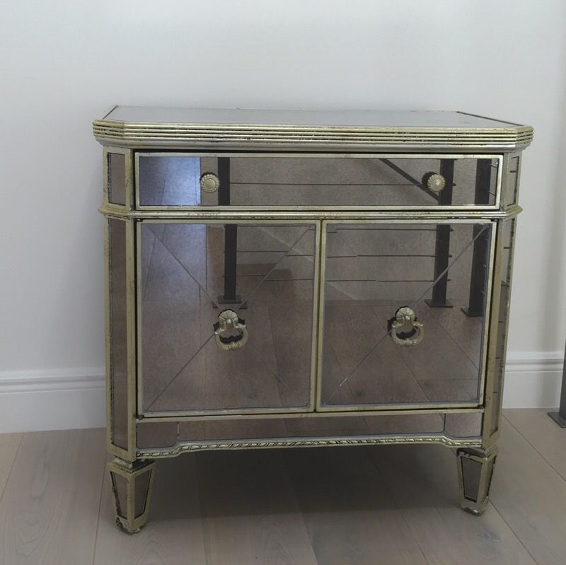 Z Gallerie Borghese Mirrored Nightstand/Side Chest ($190)