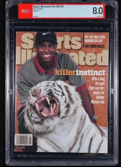 Tiger Woods Graded Magazine Lot (4) - PSA & CGC Slabbed - SI & TIME