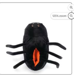 Black Spider Plush Stuffed Animal slippers  Toy