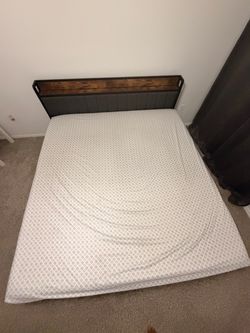 Metal Platform Bed Frame with Headboard