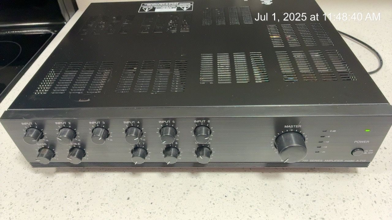 TOA 700 Series Amplifier Model A-712 Professional 