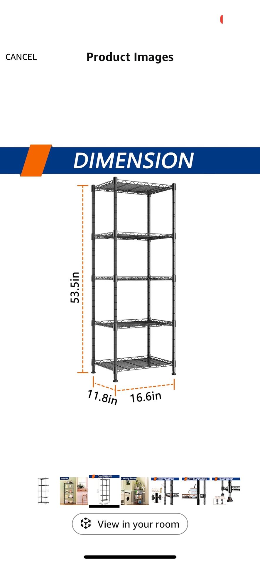 5 Wire Shelving Metal Storage