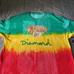Diamond Supply Co Rasta Tie Dye Tee
