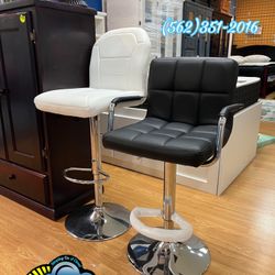 Stool Bar Chair Faux Leather New Metal With Handles 