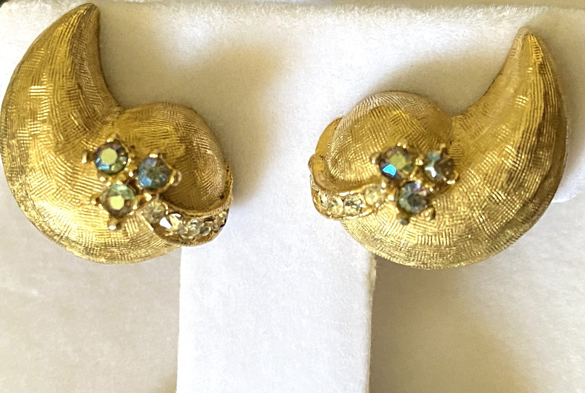 Gold Tone BSK Earrings