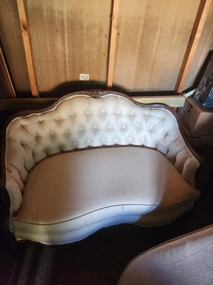 Set of upholstered antique couches