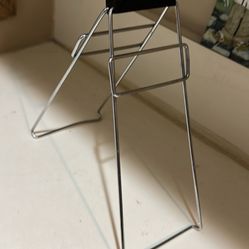 Stainless Steel Folding Hot Dish Plate Clip Tong - Black . 8”  long x 3.25” wide