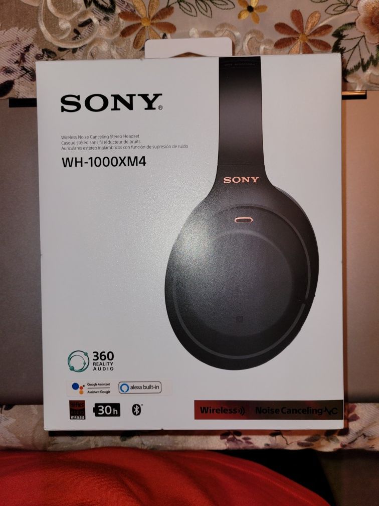 NEW SONY WH-1000XM4! HEADPHONES ARE NEW, PLASTIC WAS RIPPED OFF!!