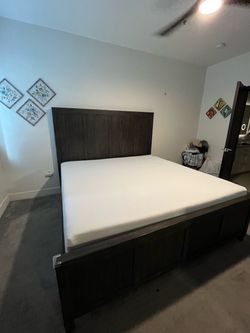 Like New PURPLE Mattress And Like New Bed Frame